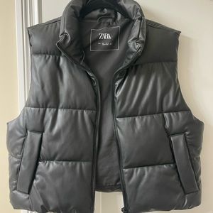 Zara leather vest